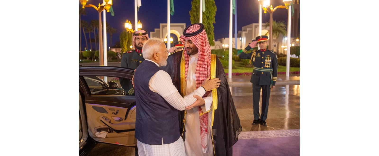 Prime Minister of India with HRH the Crown Prince of the Kingdom of Saudi Arabia