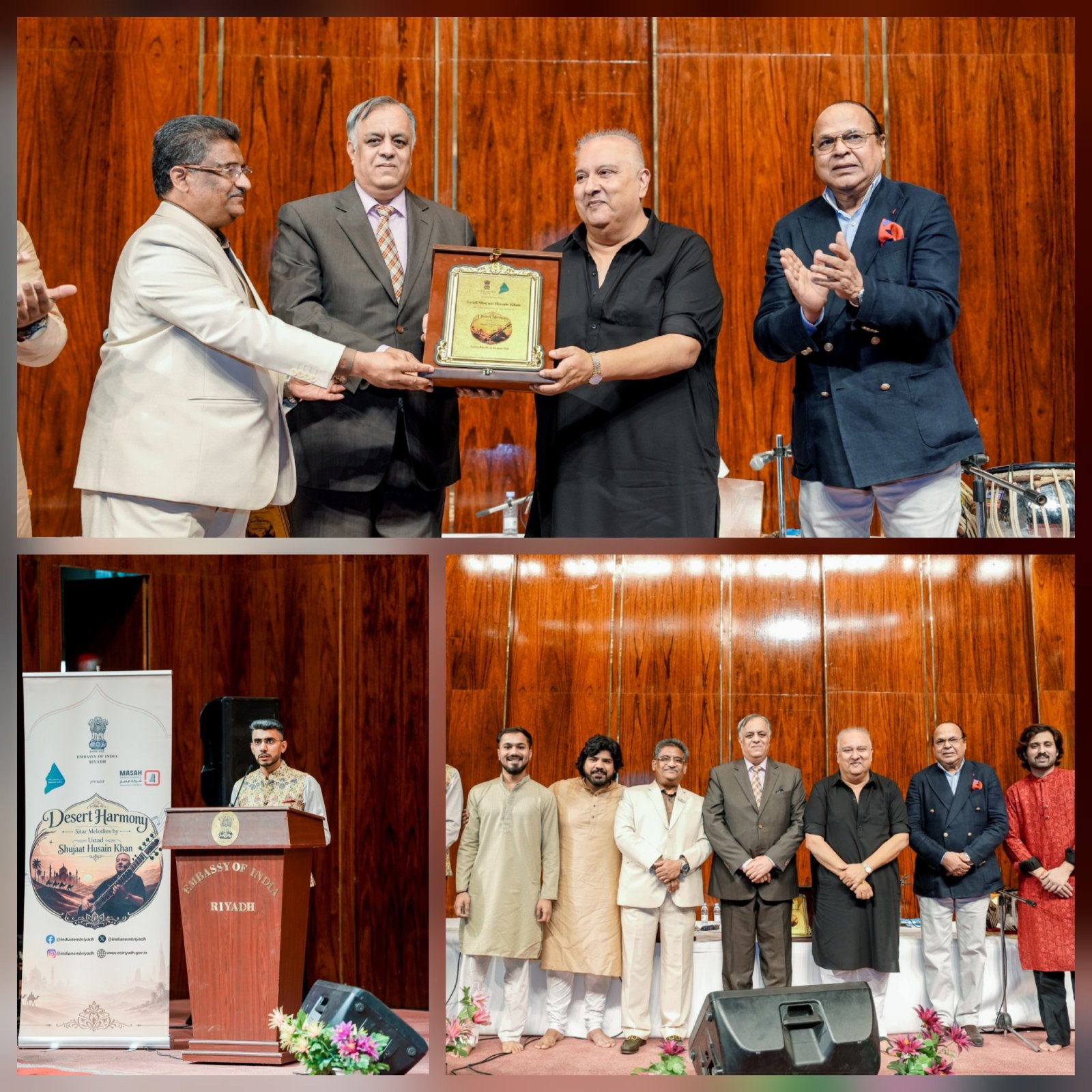 Embassy hosts musical performance by Ustad Shujaat Husain Khan.