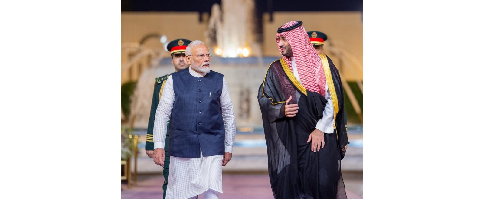 Prime Minister of India with HRH the Crown Prince of the Kingdom of Saudi Arabia