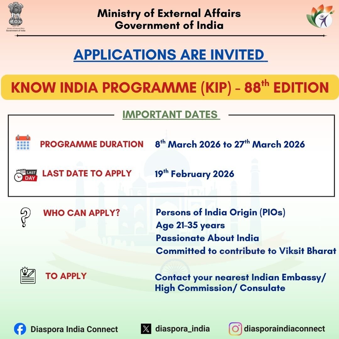 88th edition of the Know India Programme (KIP)