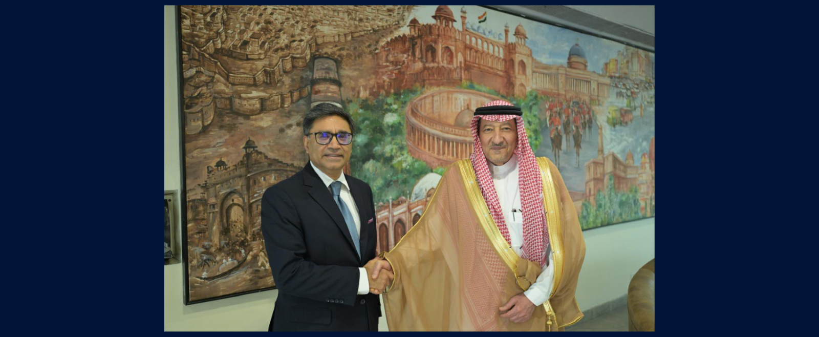 H.E. Foreign Secretary Mr. Vikram Misri met H.E.  Waleed El-Khereiji, Vice Minister of Foreign Affairs, on the sidelines of BRICS FMM, New Delhi