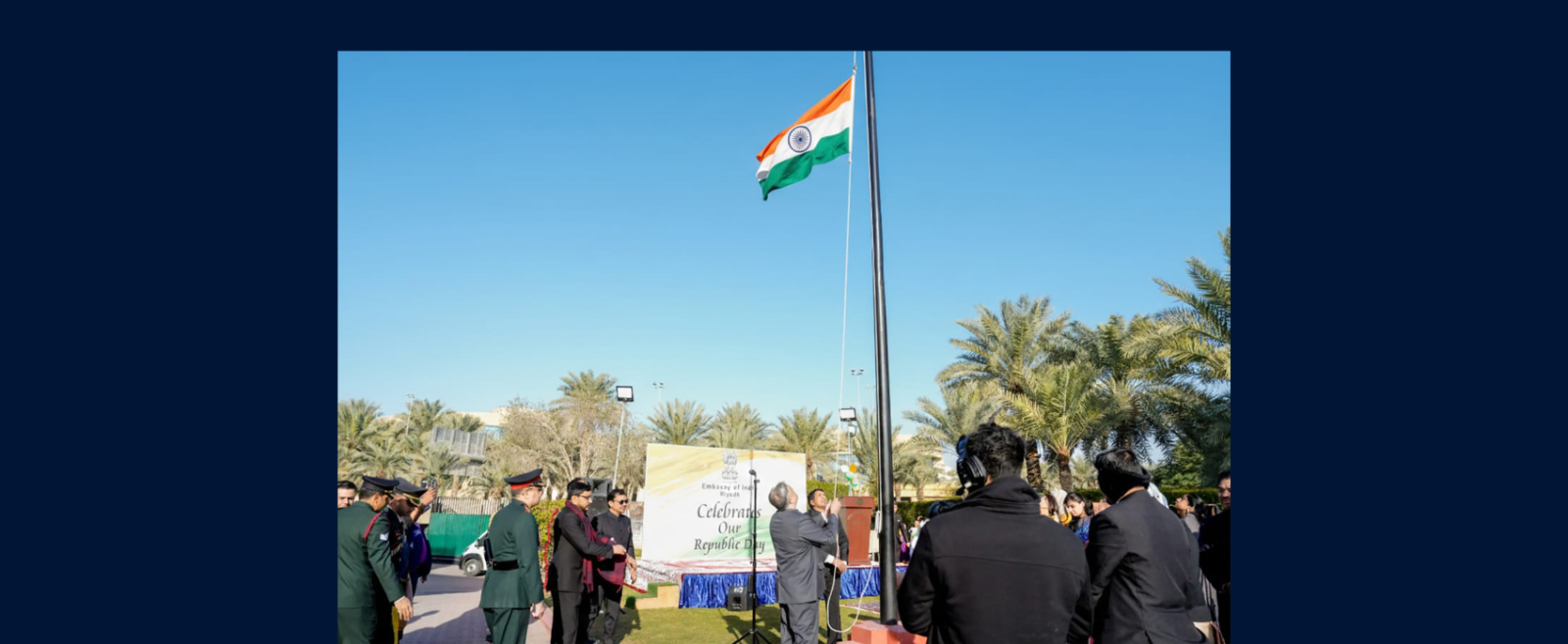 Embassy of India in Riyadh celebrated the 77th Republic Day of India.