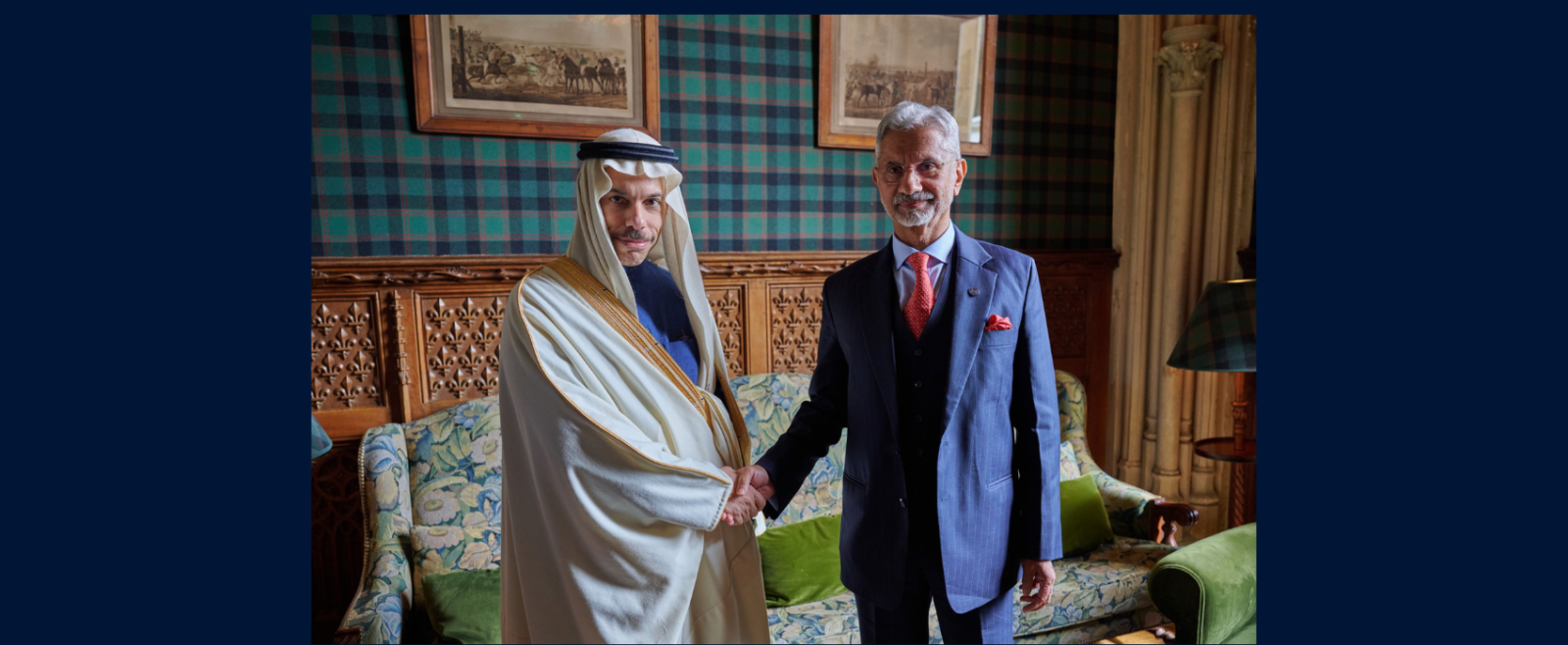 ​Hon’ble External Affairs Minister Dr. S. Jaishankar met His Highness Prince Faisal bin Farhan Al Saud, Foreign Minister of the Kingdom of Saudi Arabia on the sidelines of G7 Meeting in France.