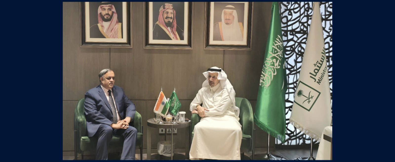 Ambassador Dr. Suhel Khan met with H.E. Eng. Khalid Al-Falih, Minister of Investment, on October 5, 2025