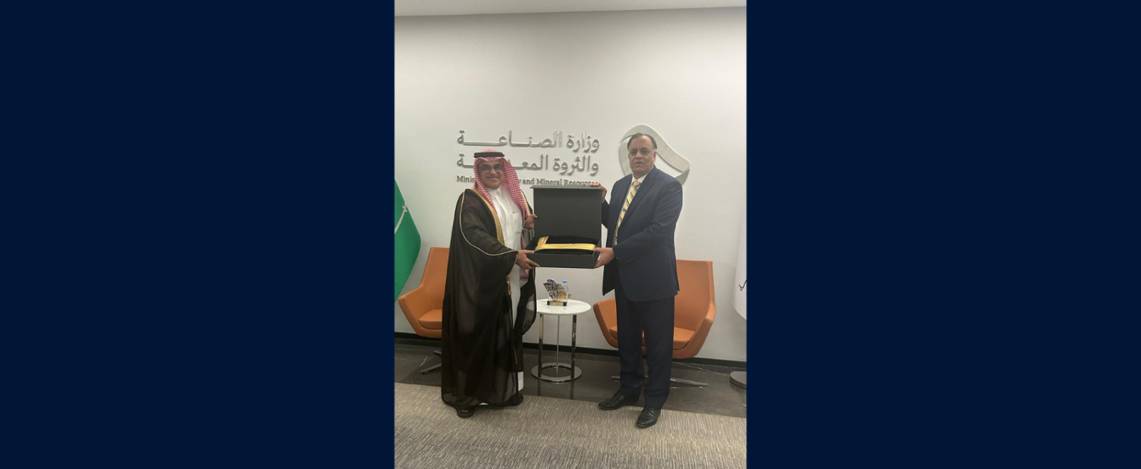 Ambassador Dr. Suhel Khan met with H.E. Eng. Khalil bin Ibrahim bin Salamah, Vice Minister of the Saudi Ministry of Industry and Mineral Resources, on October 6, 2025.