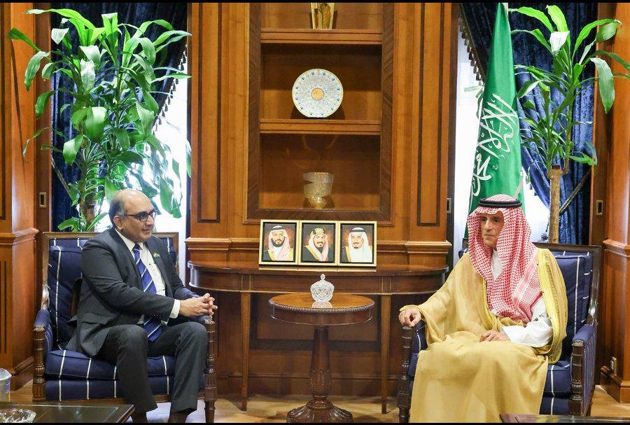 Ambassador Mr. Vipul met H.E. Mr. Adel Al-Jubeir, Minister of State for Foreign Affairs, Member of the Council of Ministers, and Climate Envoy of the Kingdom of Saudi Arabia.