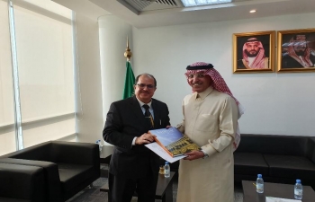 Ambassador H.E. Dr. Ausaf Sayeed called on Saudi Finance Minister Mr. Mohammad Al Jadaan  on February 3, 2020