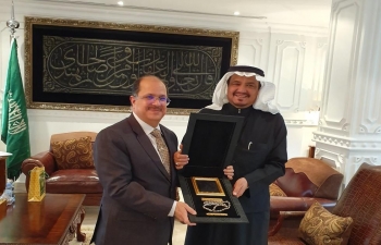 Ambassador H.E. Dr. Ausaf Sayeed called on Saudi Minister for Haj and Umrah H.E. Dr.  Mohammad Saleh bin Taher Benten on February 4