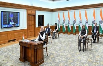 Hon’ble Prime Minister Shri Narendra Modi participates in the G-20 Virtual Summit hosted by Custodian of the Two Holy Mosques His Majesty King Salman bin Abdulaziz Al Saud on March  26, 2020