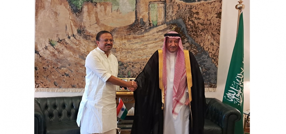 V. Muraleedharan, Minister of State for External Affairs, met with Saudi Vice Foreign Minister H.E. Eng. Waleed Elkhereiji in Riyadh