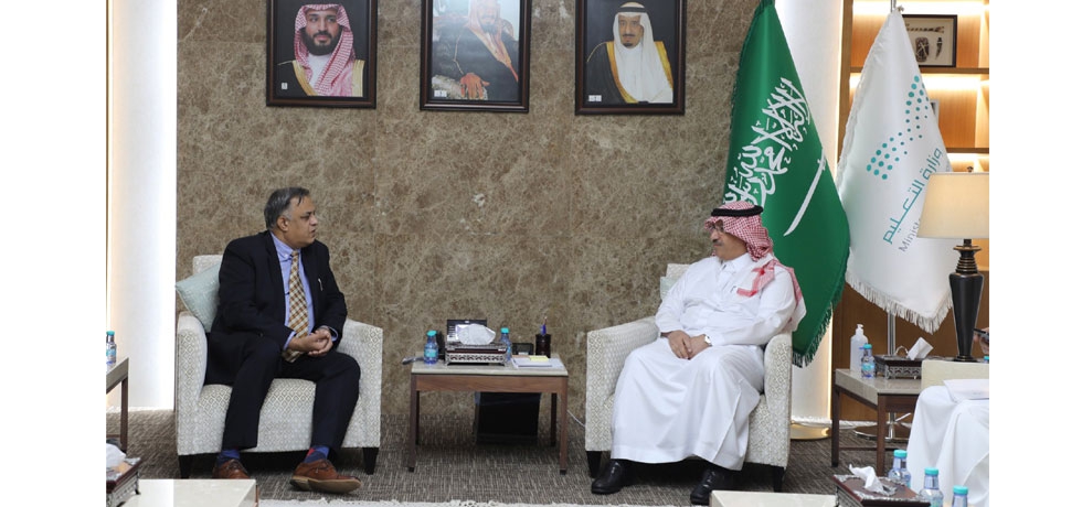 Ambassador Dr Suhel Khan met with Minister of Education H.E. Yousef Al-Benyan on 31 August 2023.