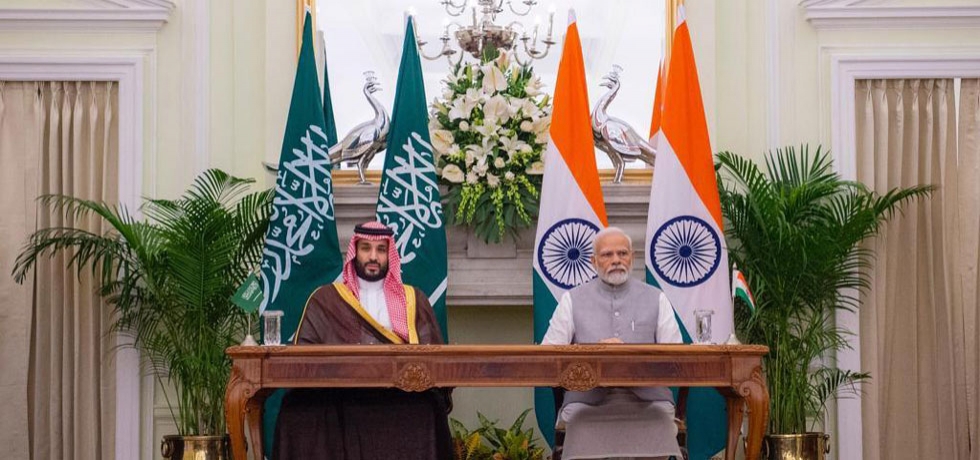 Hon'ble Prime Minister of India Shri. Narendra Modi and Crown Prince & PM of the Kingdom of Saudi Arabia, Prince Mohammed bin Salman held the first Leaders’ Meeting of the India- Saudi Arabia Strategic Partnership Council on 11 September 2023.