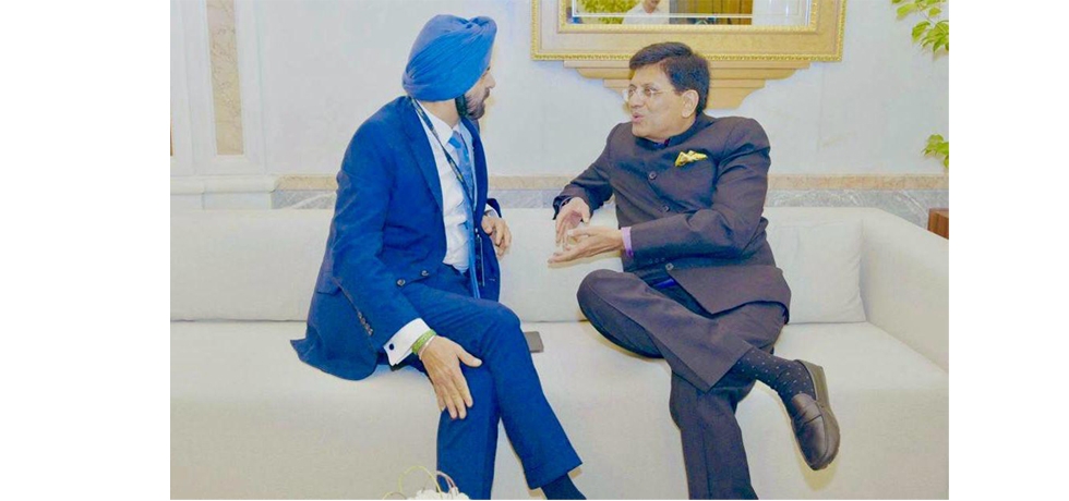 Hon’ble Minister of Commerce and Industry, Consumer Affairs, Food and Public Distribution, and Textiles Shri. Piyush Goyal met with President of World Bank Mr. Ajay Banga, on the sidelines of the 7th edition of the Future Investment Initiative in Riyadh on 24 October 2023.