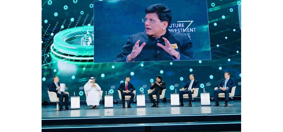 Hon’ble Minister of Commerce and Industry, Consumer Affairs, Food and Public Distribution, and Textiles Shri. Piyush Goyal participated in the plenary session of the 7th Future Investment Initiative in Riyadh on 24 October 2023.